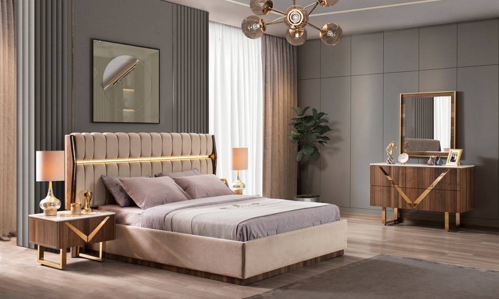 Venüs Ceviz Modern Yatak Odası Takımı