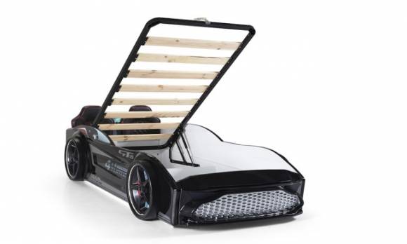 Evmoda Mobilya - GT-18 Siyah Arabalı Karyola