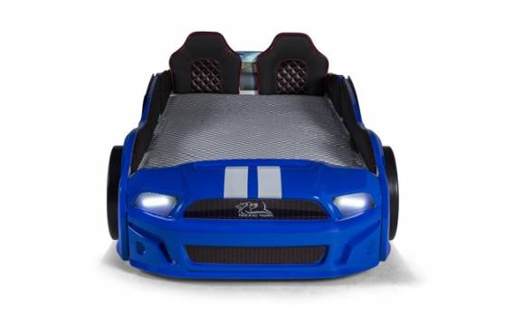 Evmoda Mobilya - Mustang Mavi Arabalı Karyola