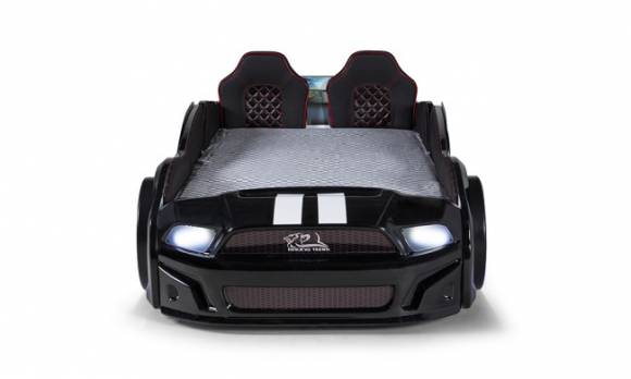 Evmoda Mobilya - Mustang Siyah Arabalı Karyola